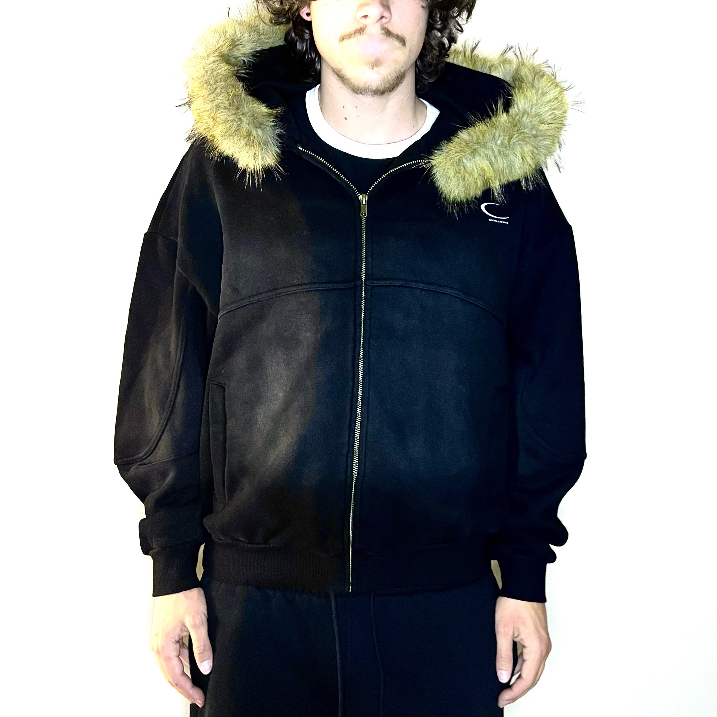 Col-Logo Jacket (Detachable Fur Lining)
